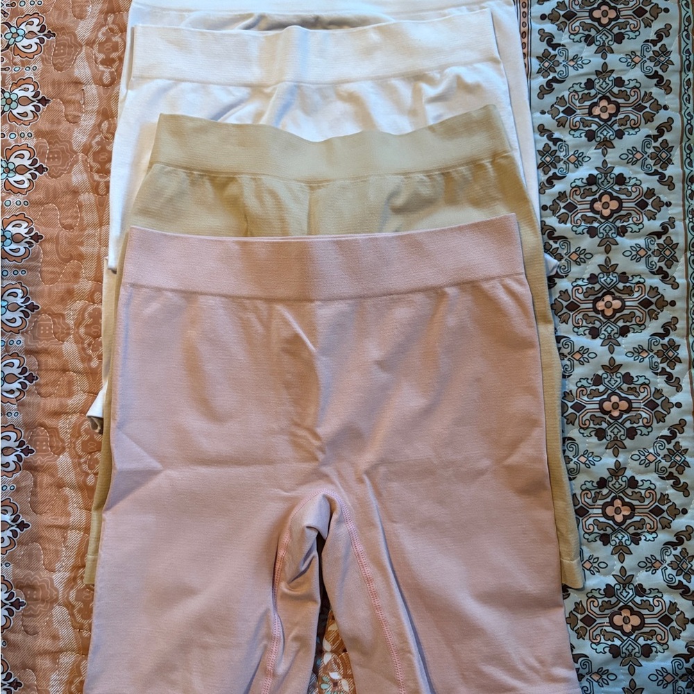 Women's Shapewear Shorts - Pink, Cream, Tan